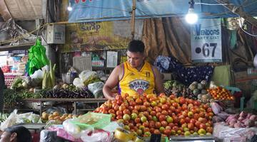 Vendor at Science City of Muñoz Public Market, Philippines
